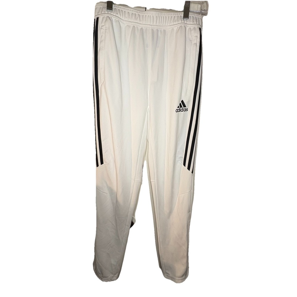 NWT Youth Adidas Tiro17 Slim Soccer Training Pant Climacool - Size Large White